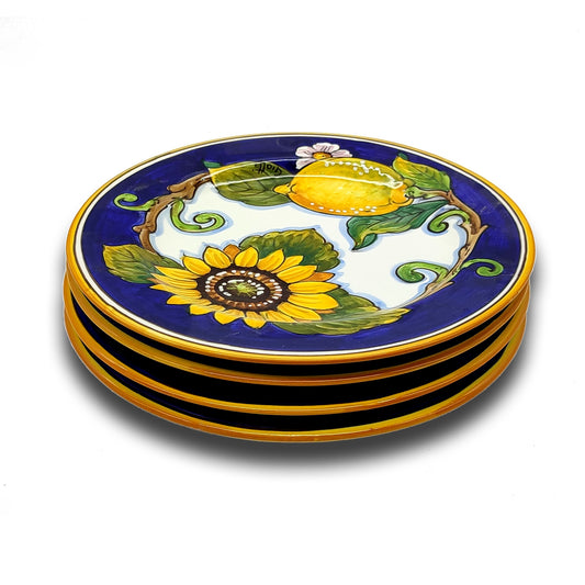 Tuscany SunFlower and Lemon Salad Plate 22cm