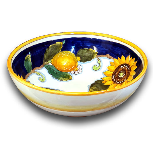 Tuscany SunFlower and Lemon ø 30cm Salad Bowl