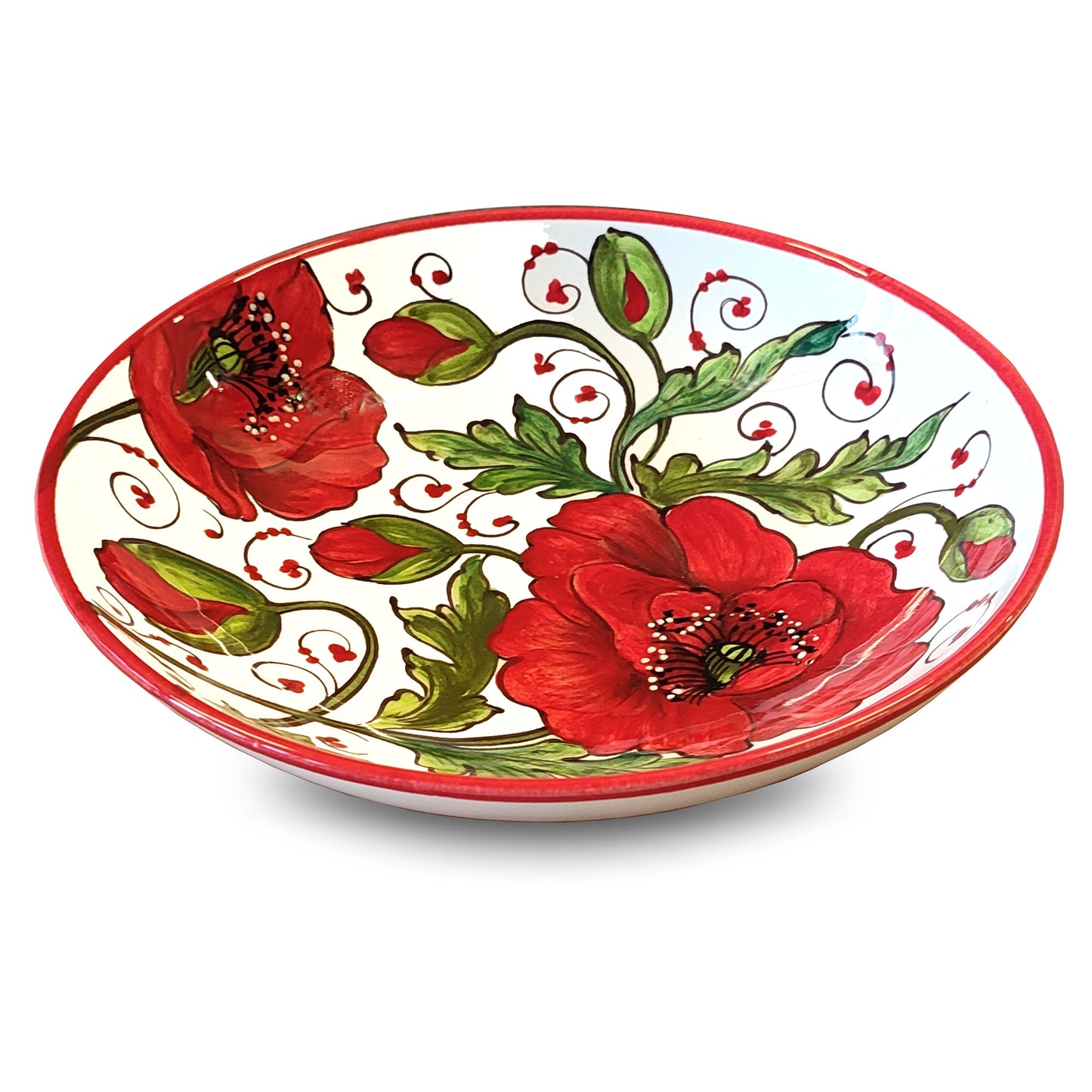 Val D'Orcia Poppies Pasta and Soup Bowl