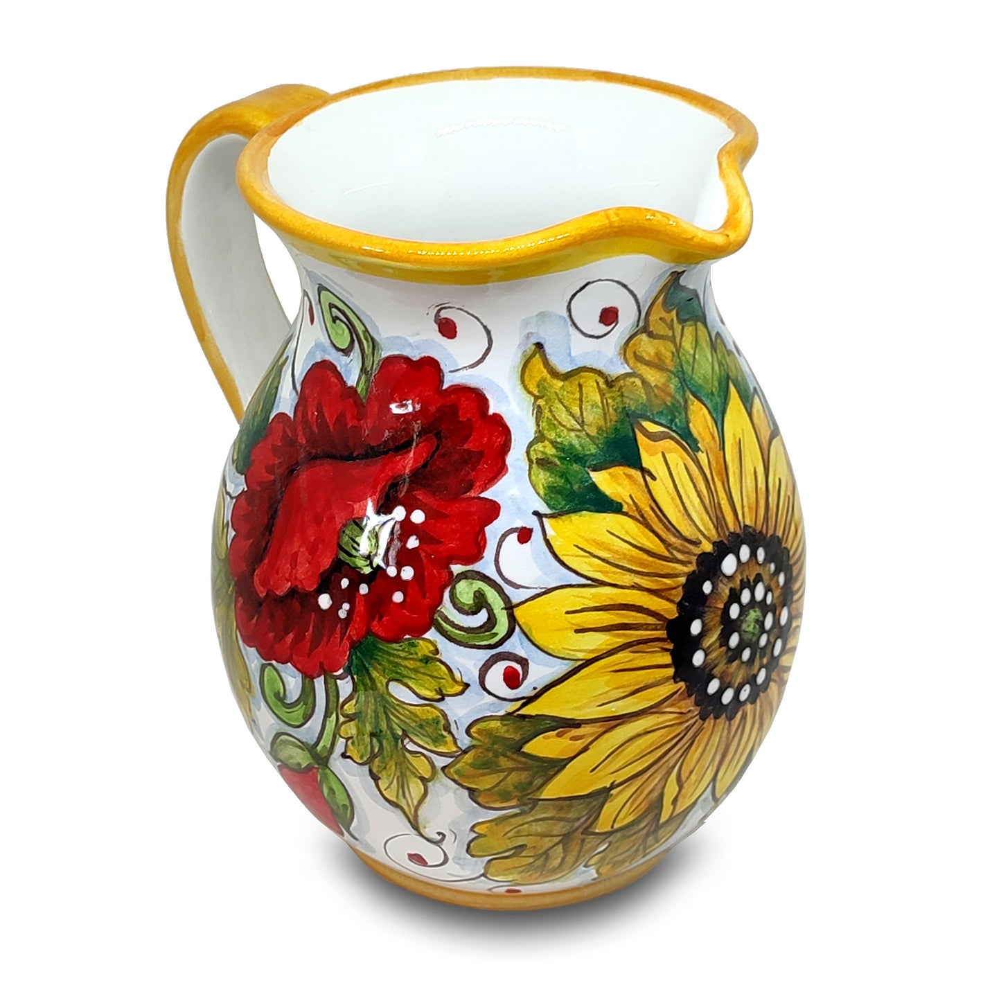 SunFlower and Poppies Tuscany Pitcher