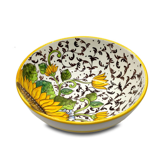 Bargino SunFlowers and Sparkle Salad Bowl Small