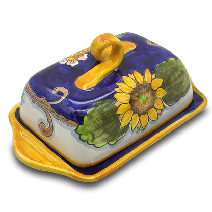 Tuscany SunFlower and Lemon Butter Dish