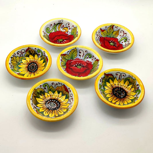 Girasoli e Papaveri Small Serving Bowls - Party Snack