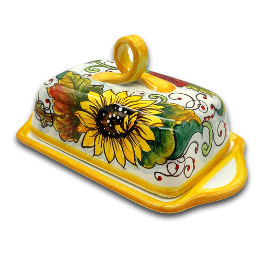 Girasoli e Papaveri Butter Dish