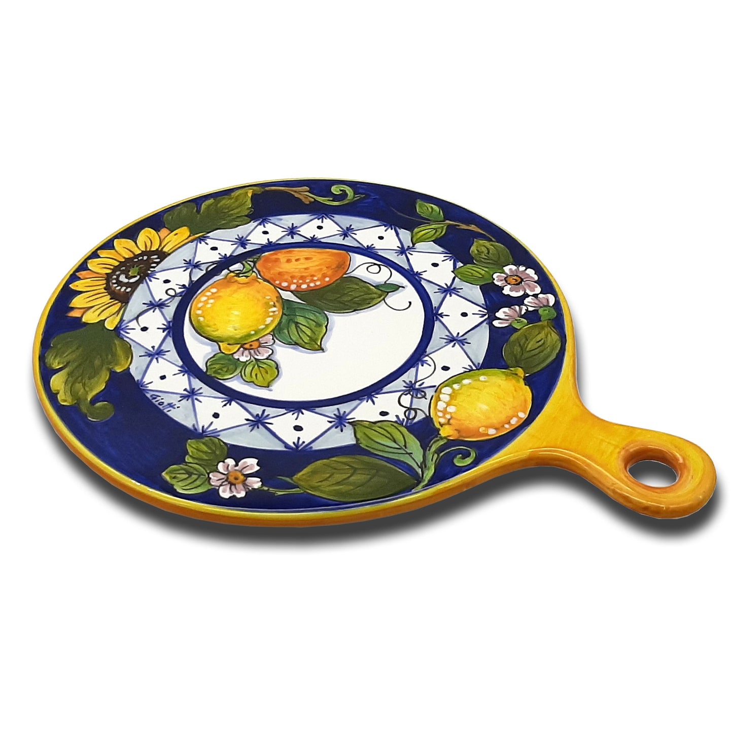 Lemon Orange SunFlowers Cheese Board 26cm