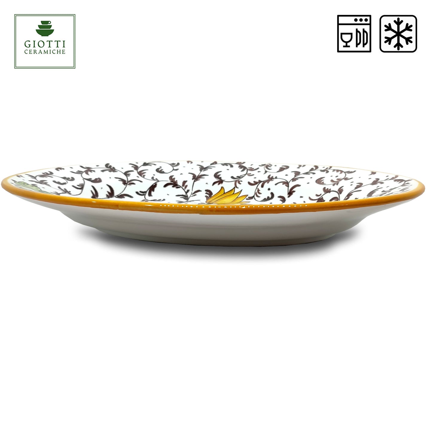 Bargino SunFlowers and Sparkle Oval Serving Tray