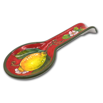 Lemon on Red Spoon Holder