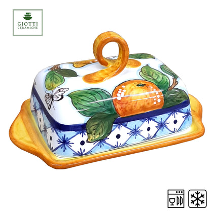 Orange and Lemon Ischia Butter Dish