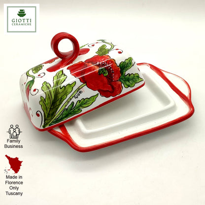 Poppies Butter Dish