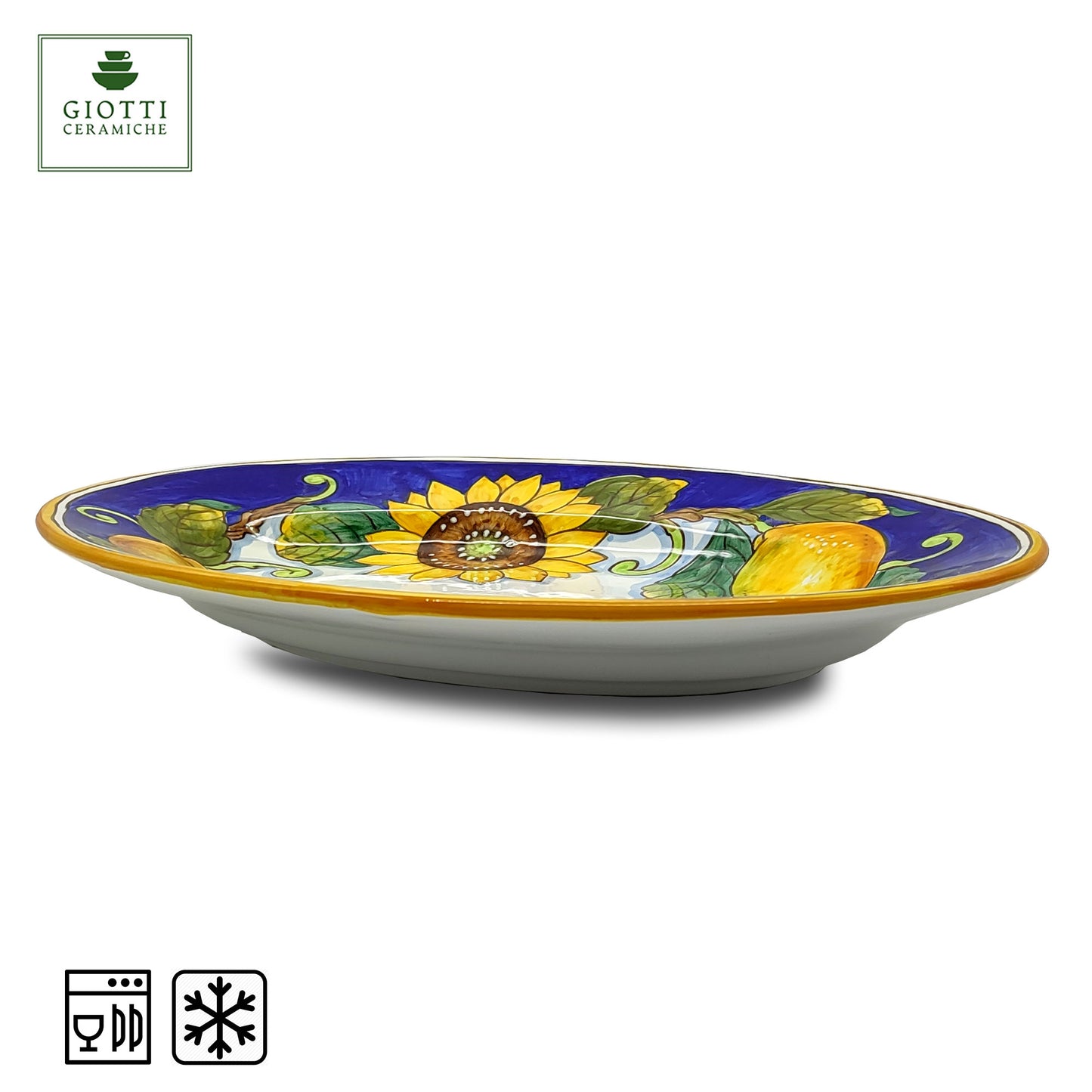 Tuscany SunFlower and Lemon Oval Serving Tray