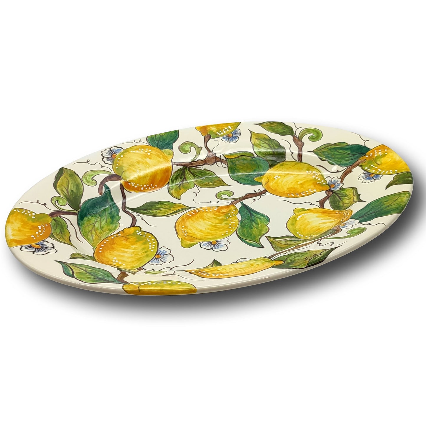 Lemons and Lemons Oval Serving Tray