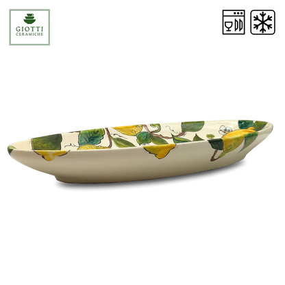 Badia Lemons and Lemons Oval Narrow Tray Long