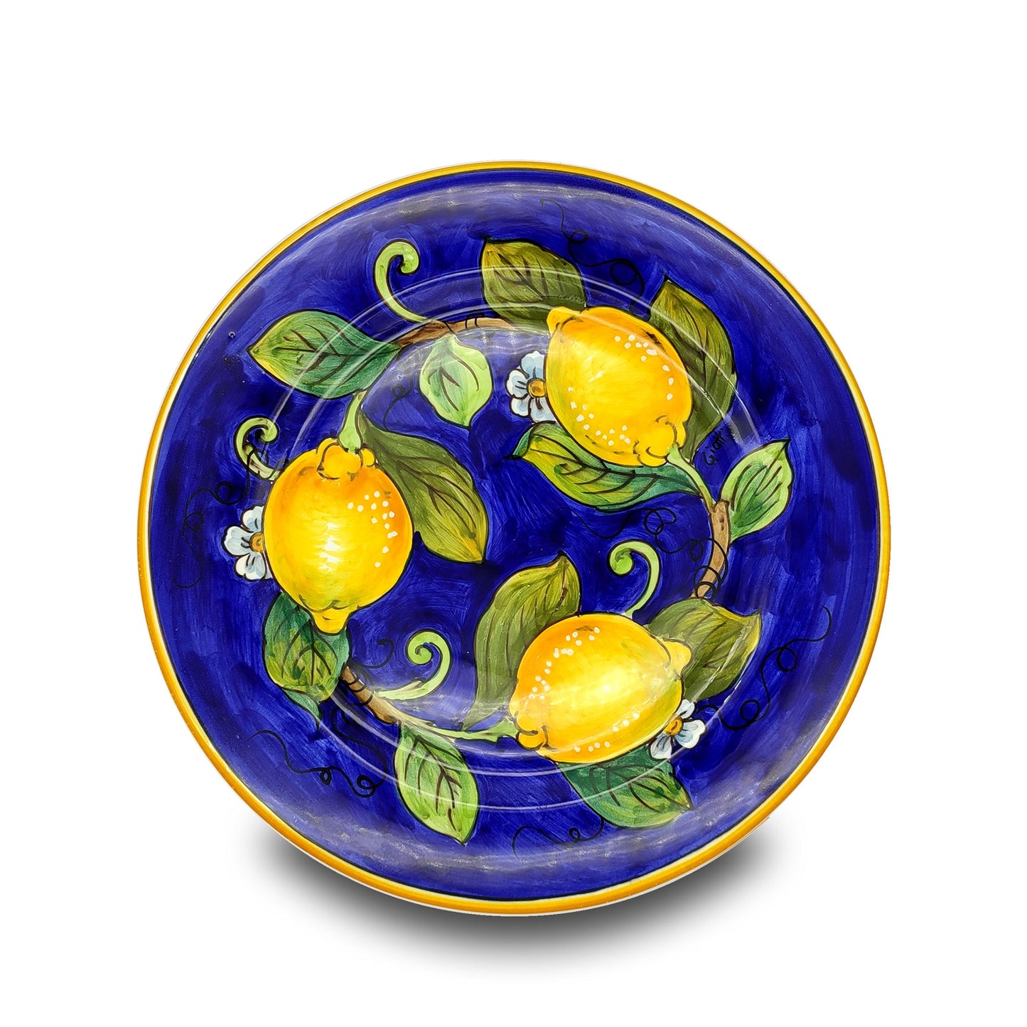 Lemons on Blue Dinnerware Dish / Plate 29cm