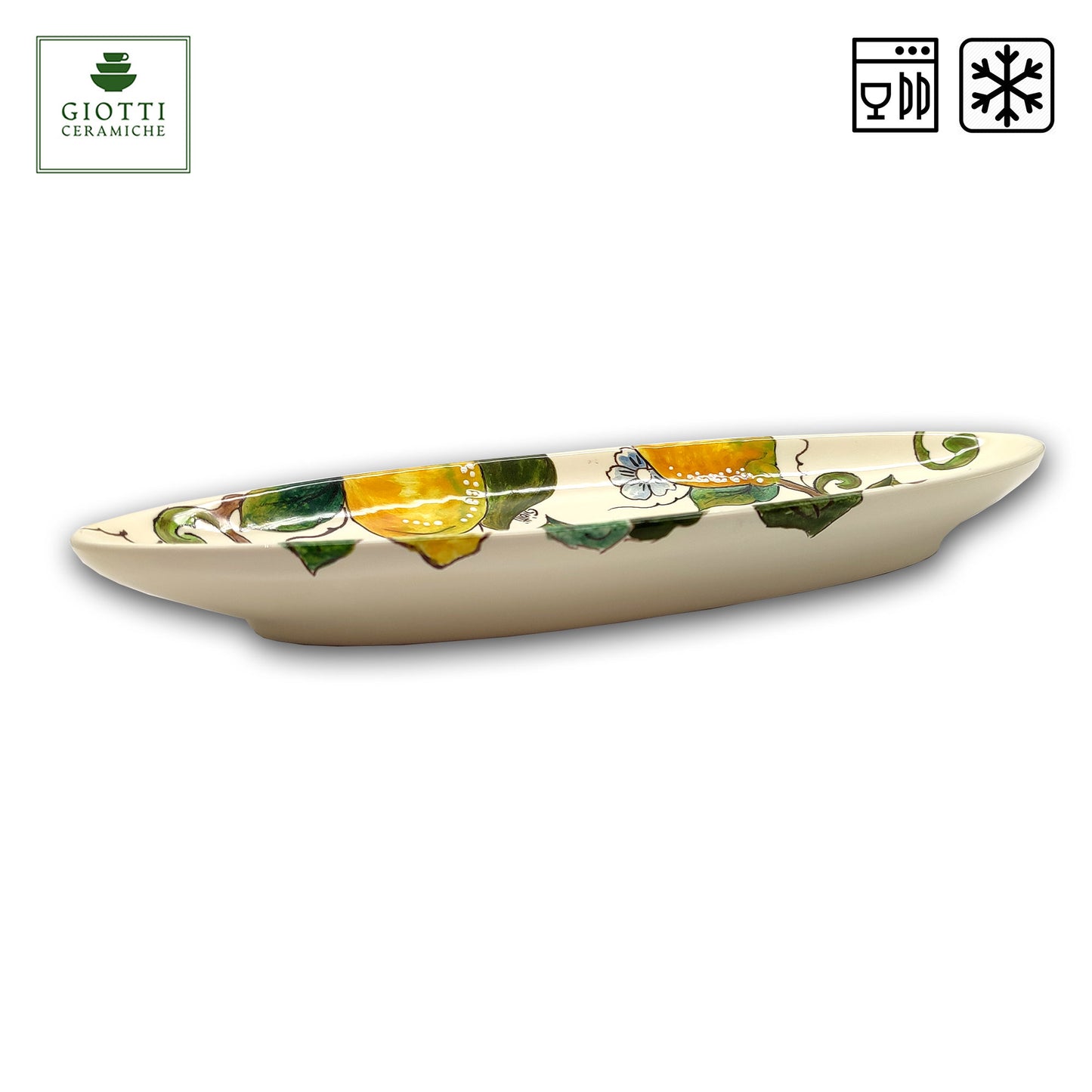 Badia Lemons and Lemons Oval Narrow Tray Medium