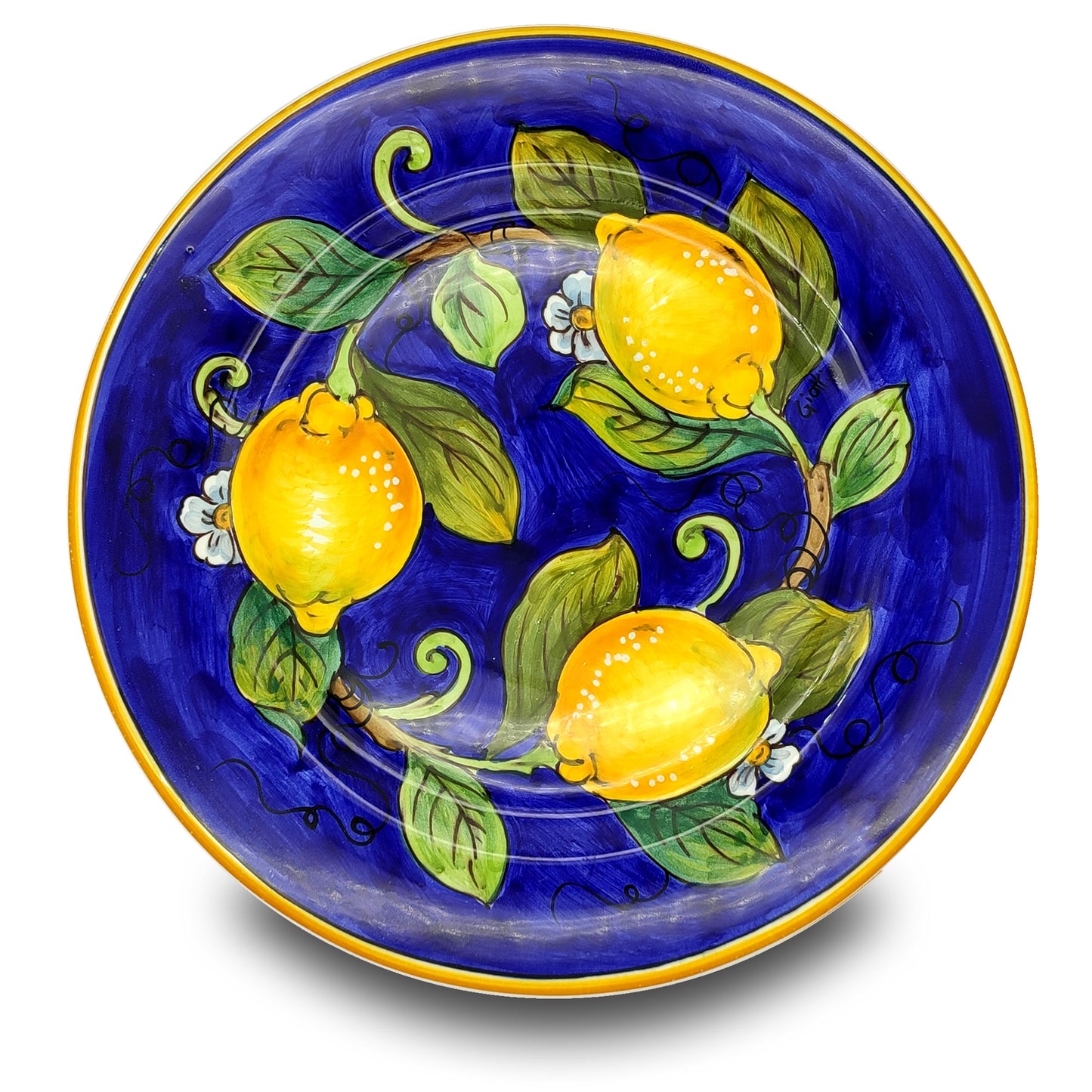 Lemons on Blue Dinnerware Dish / Plate 29cm