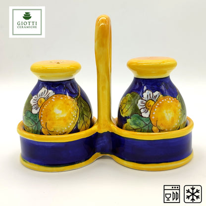 Lemons on Blue Salt and Pepper shakers