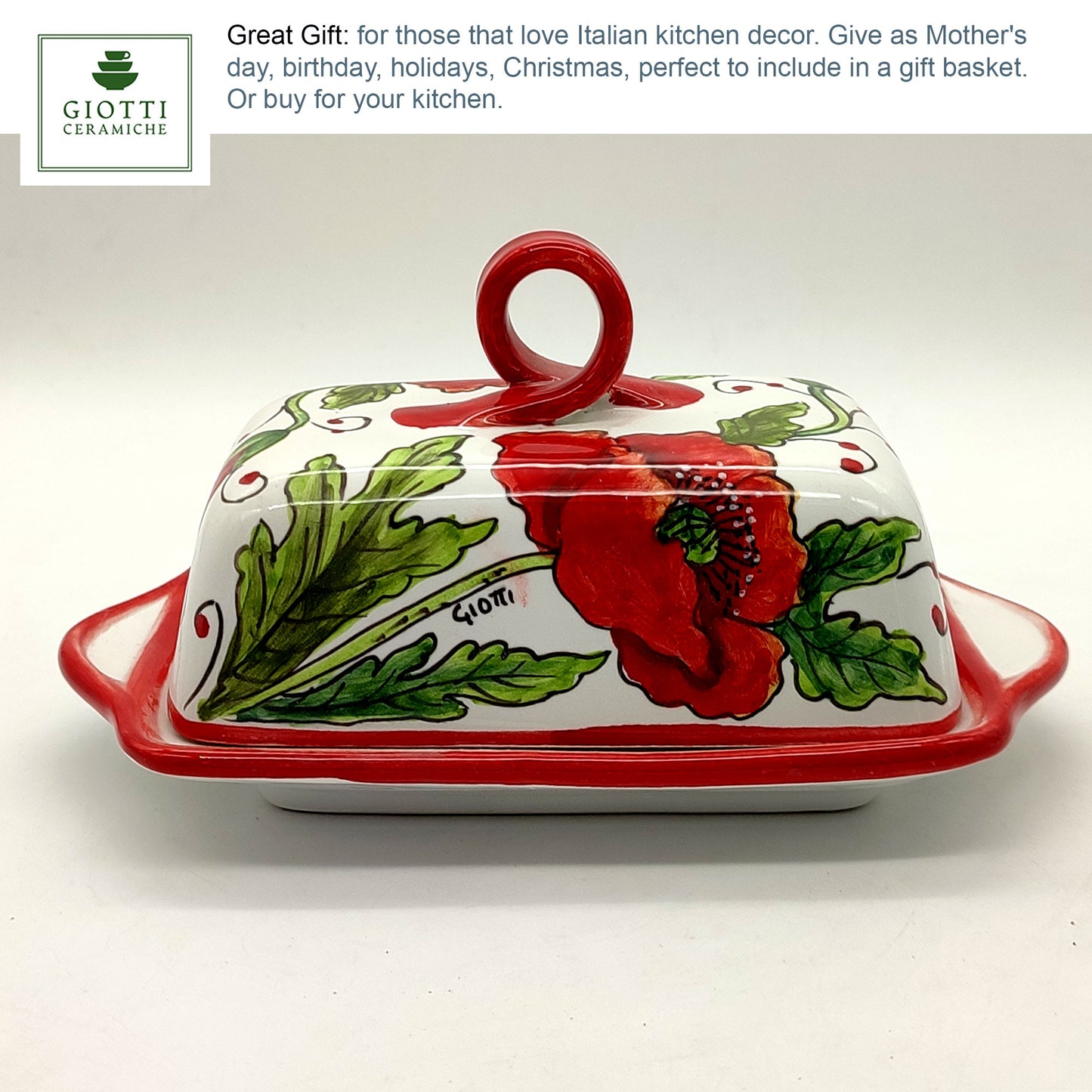 Poppies Butter Dish