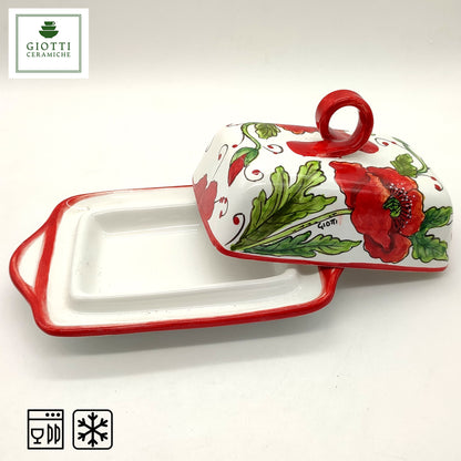 Poppies Butter Dish