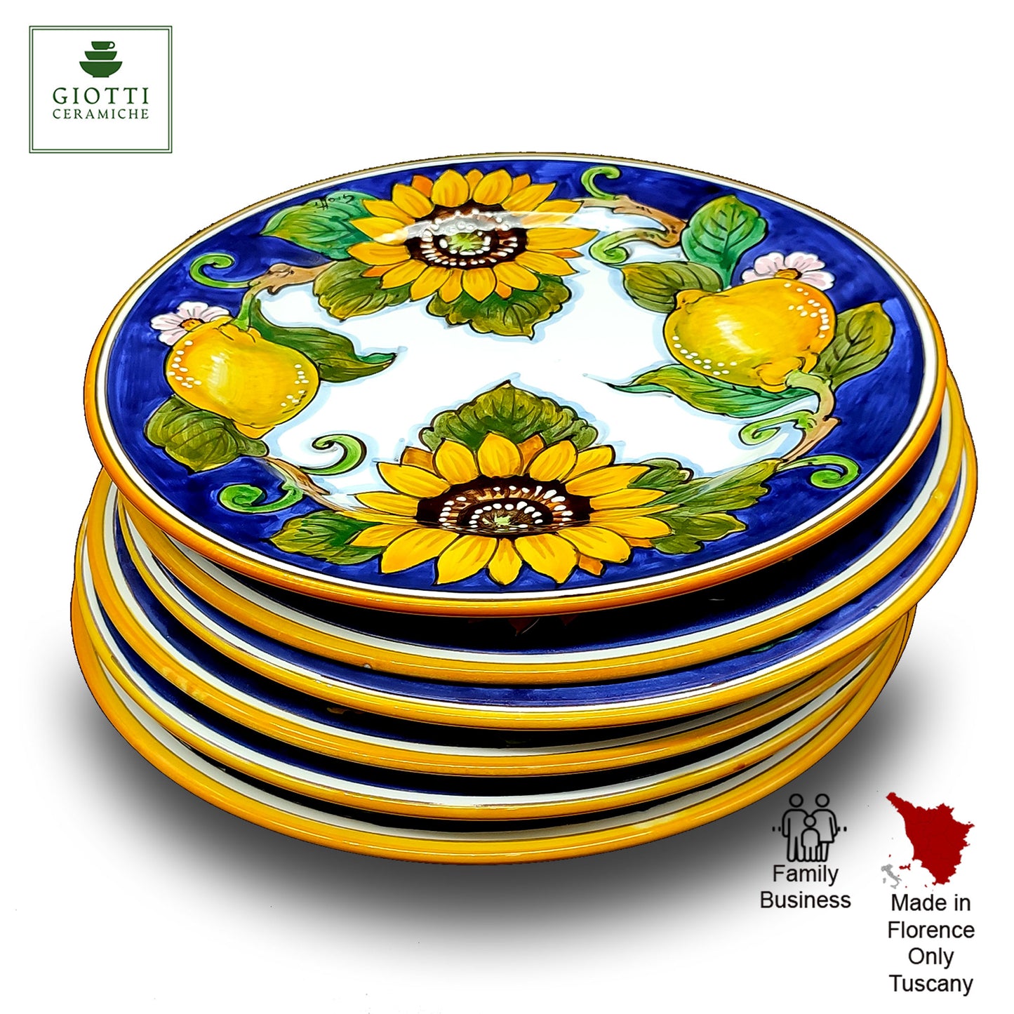 Tuscany SunFlower and Lemon Dinnerware Plate 29cm