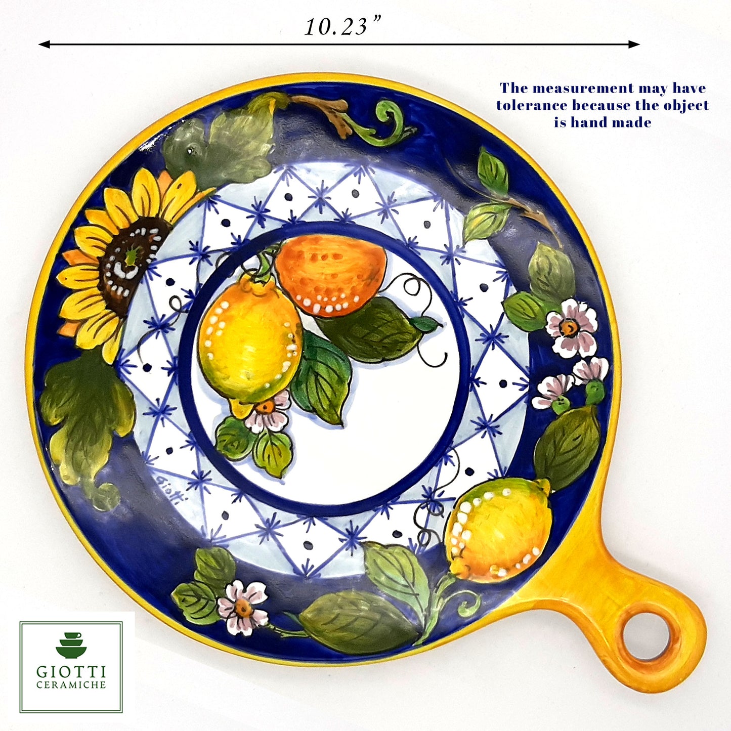 Lemon Orange SunFlowers Cheese Board 26cm