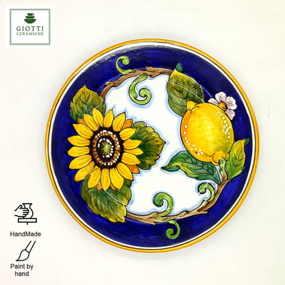 Tuscany SunFlower and Lemon Salad Plate 22cm