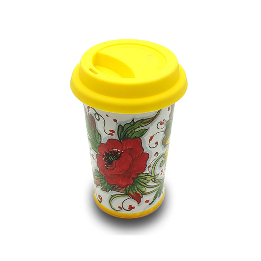 Girasoli e Papaveri Travel Coffee Cup