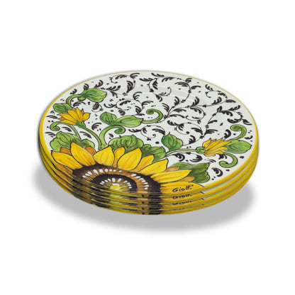 BARGINO SUNFLOWERS AND SPARKLE Salad Plate 22cm