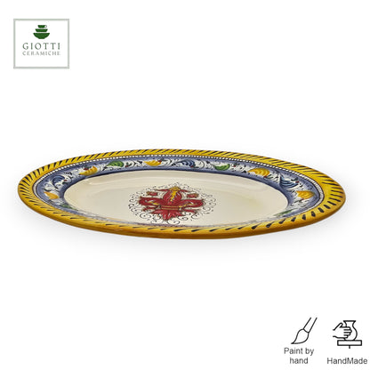 Giglio Rosso Oval Serving Tray