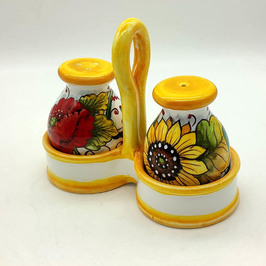 SunFlower and Poppies Salt and Pepper shakers