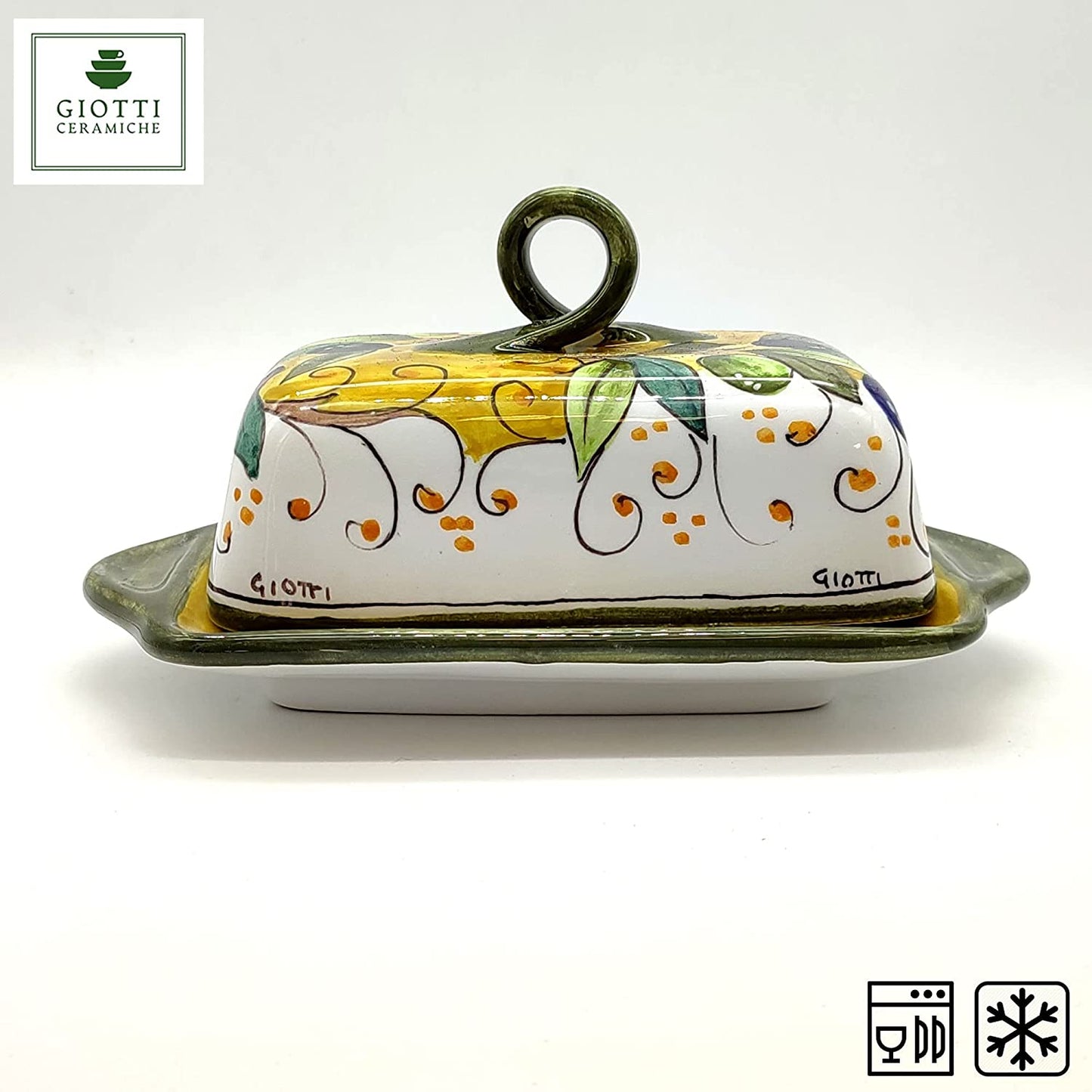 Olive Green Layer Butter Dish