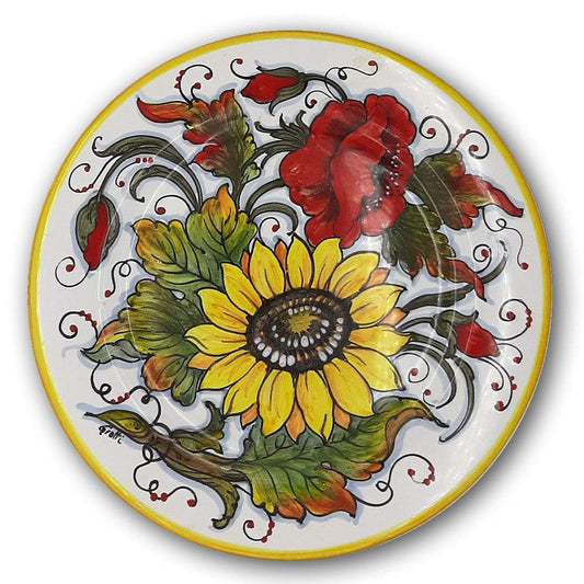 SunFlower and Poppies Dinnerware Dish / Plate 29cm