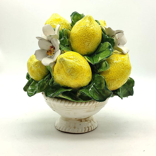 Lemons and Flowers CenterPiece - 8 inches