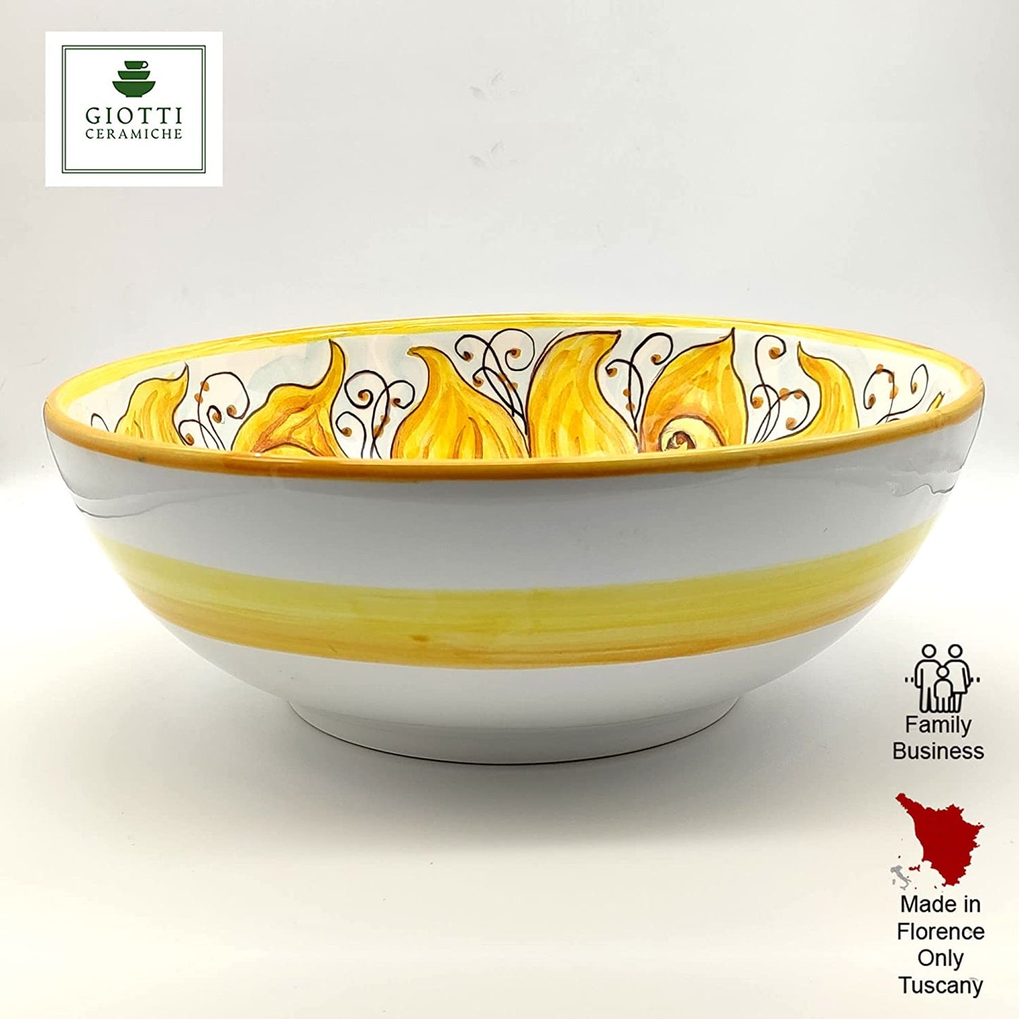 Sun Moon Design Salad Bowl