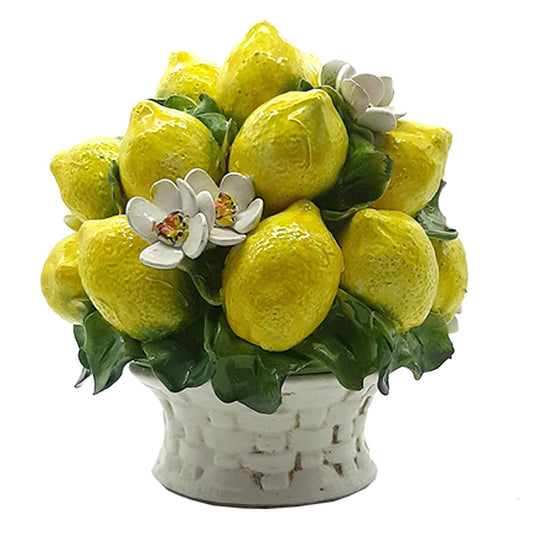 Lemons and Flowers CenterPiece - 9 inches