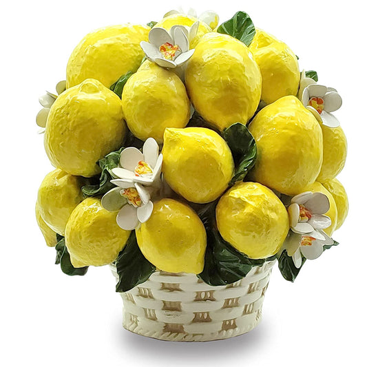 Lemons and Flowers CenterPiece - 12 inches