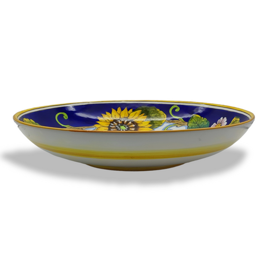 Tuscany SunFlower and Lemon ø 35cm Low Salad Bowl