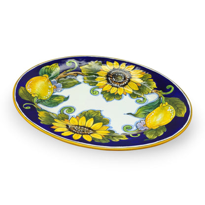 Tuscany SunFlower and Lemon Oval Medium Serving Tray