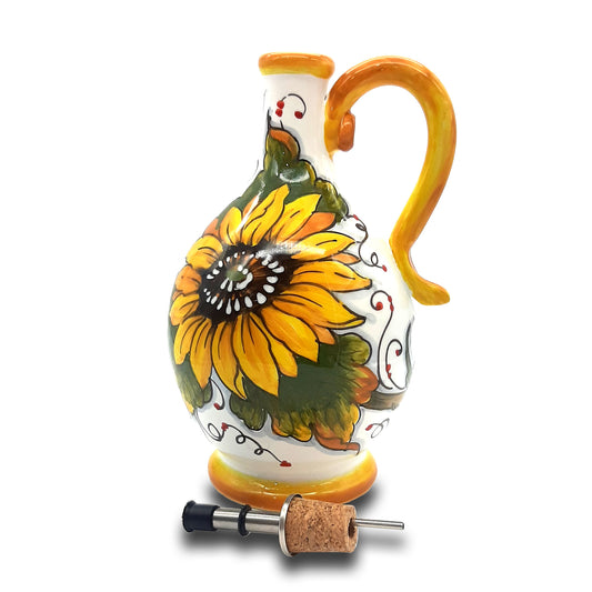 SunFlower and poppies Oil Bottle