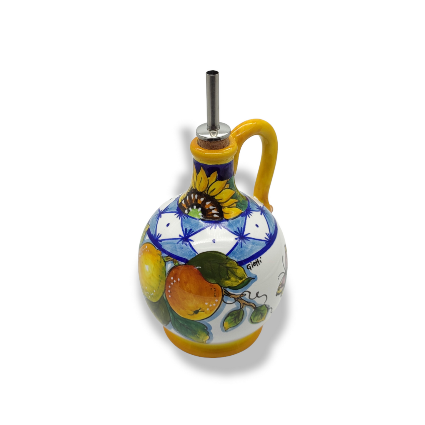 Monteriggioni Blue Sunflower Lemon and Orange Oil Bottle