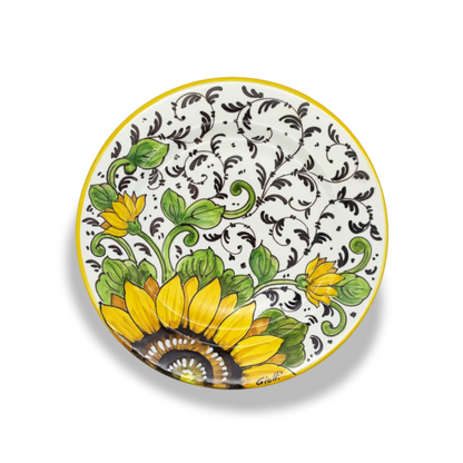 BARGINO SUNFLOWERS AND SPARKLE Salad Plate 22cm