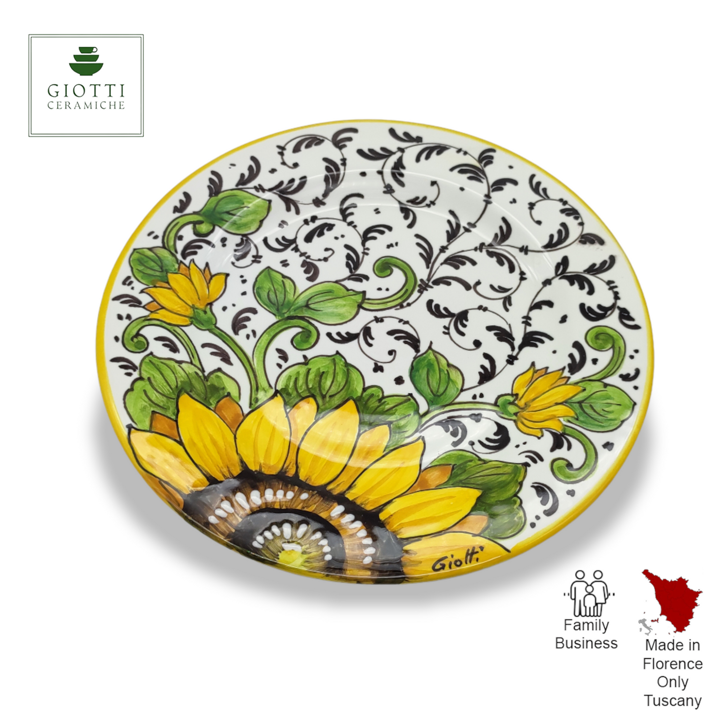 BARGINO SUNFLOWERS AND SPARKLE Salad Plate 22cm