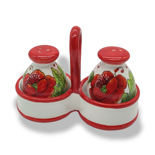 Val d'orcia Poppies Salt and Pepper shakers