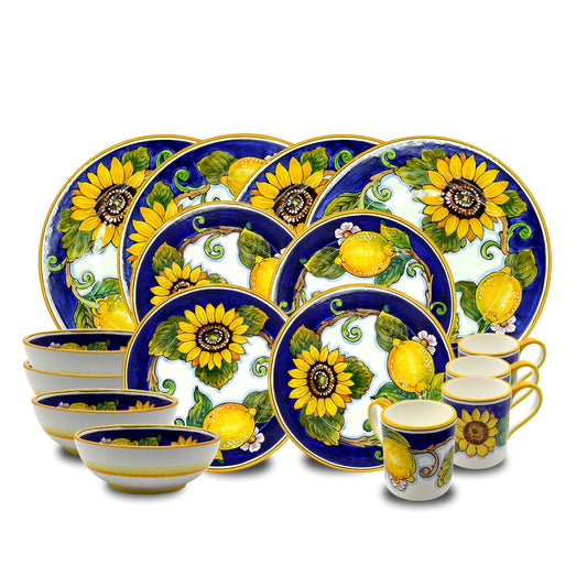 Tuscany SunFlower and Lemon Special Set For 4 - 16 Piece