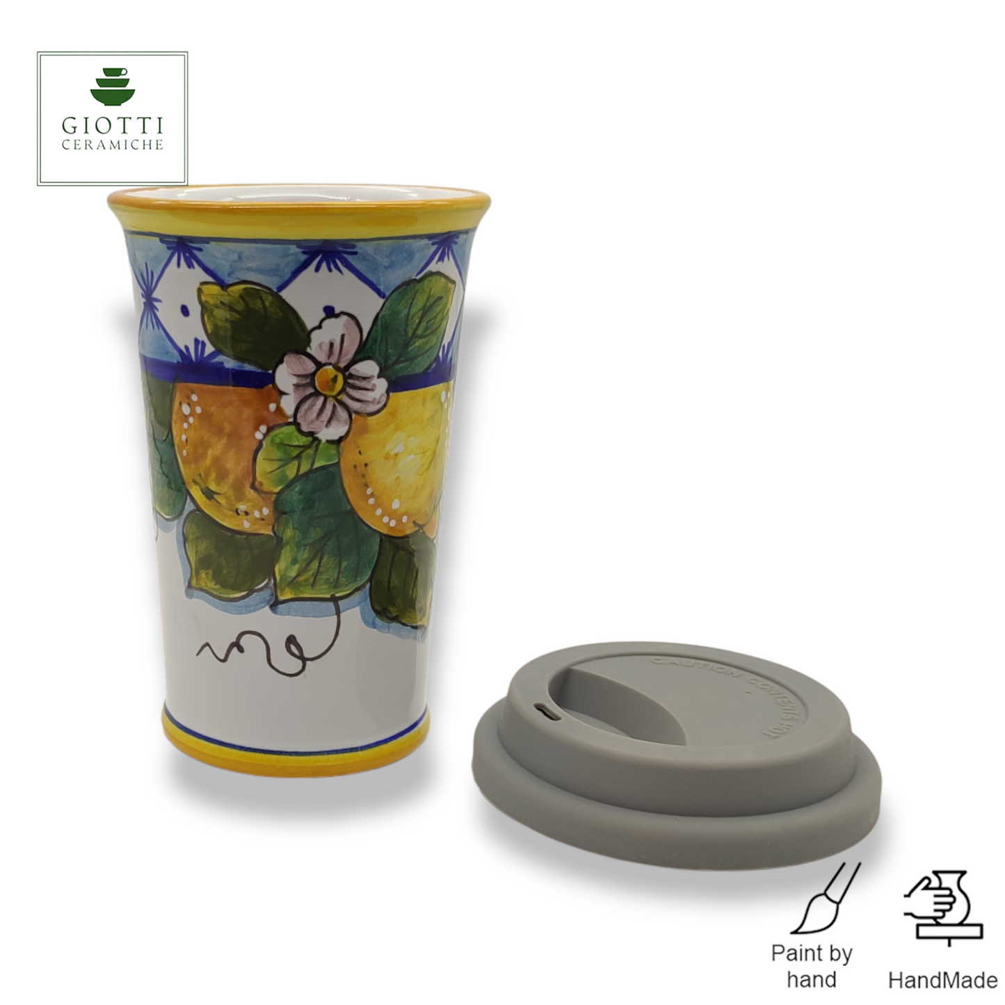 Ischia Orange and Lemons Travel Coffee Cup with Lid