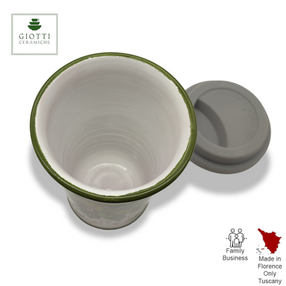 Torre Olive Green Layer Travel Coffee Cup with Lid