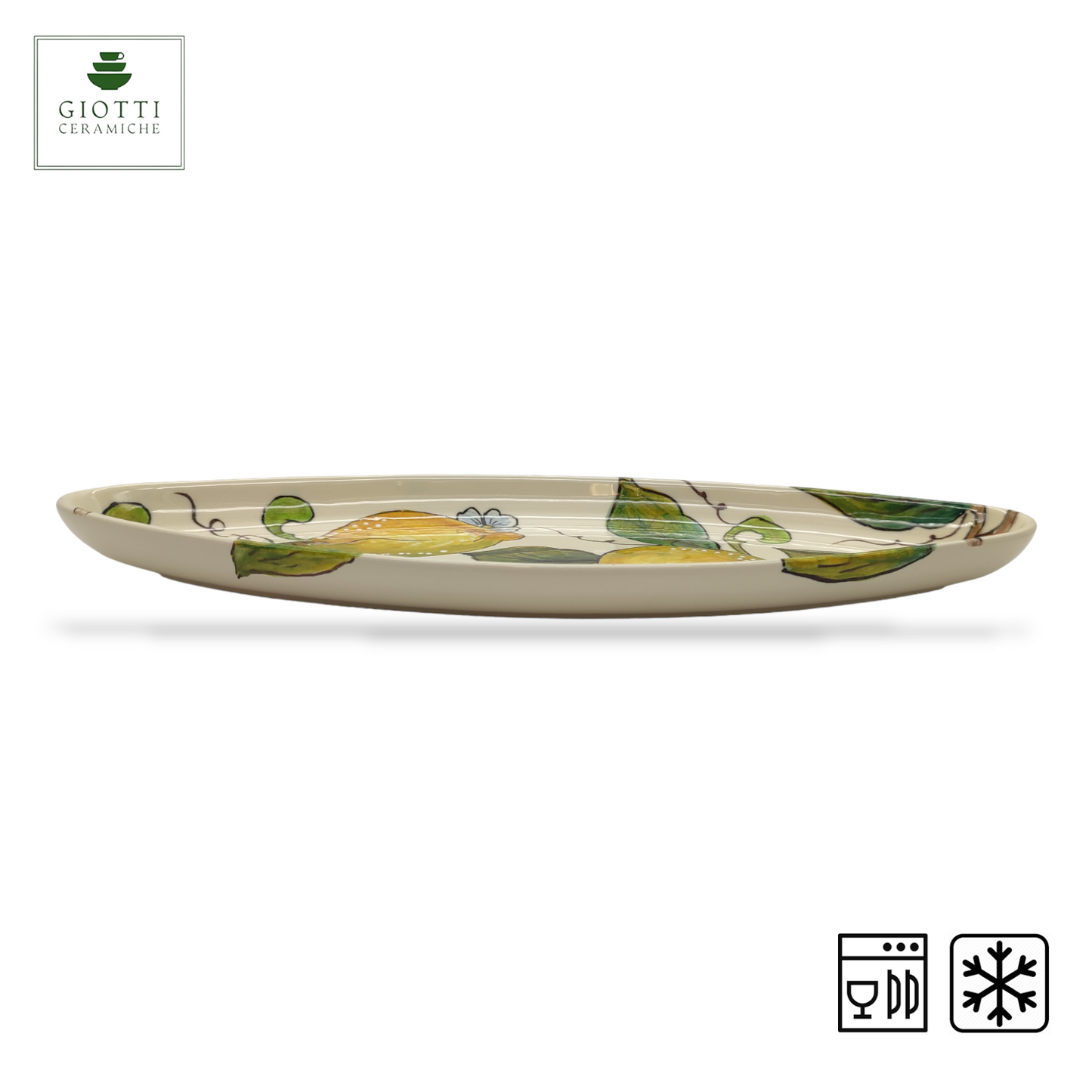 Badia Lemons and Lemons Oval Narrow Tray Small