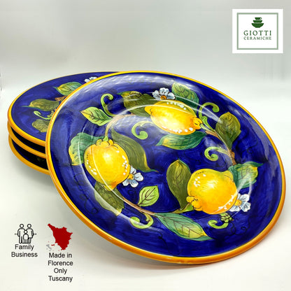 Lemons on Blue Dinnerware Dish / Plate 29cm