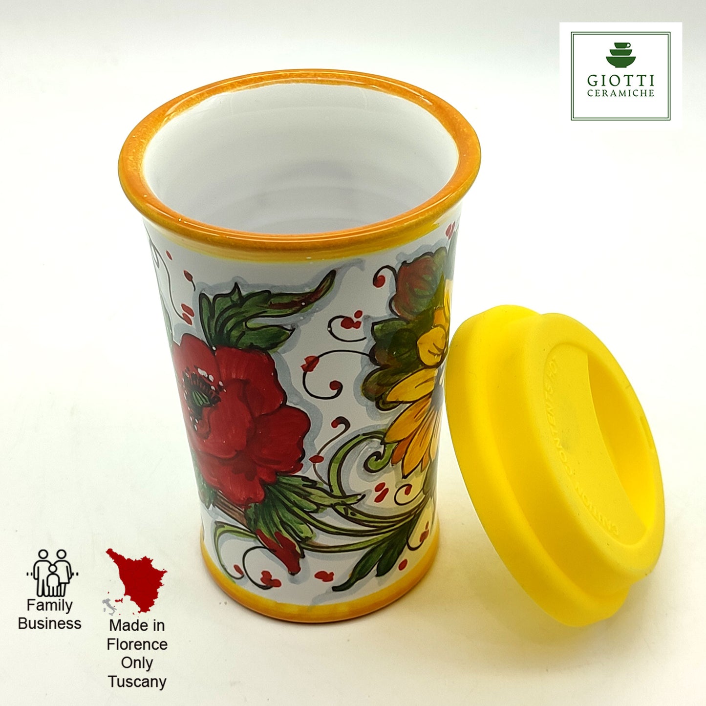 Girasoli e Papaveri Travel Coffee Cup