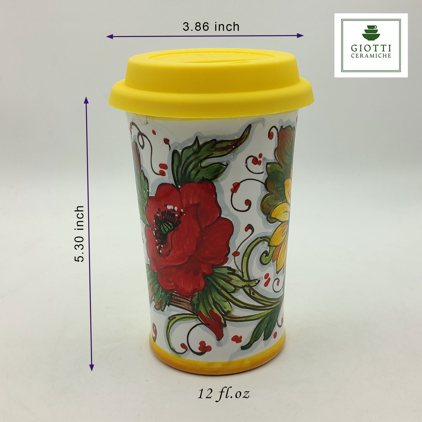 Girasoli e Papaveri Travel Coffee Cup