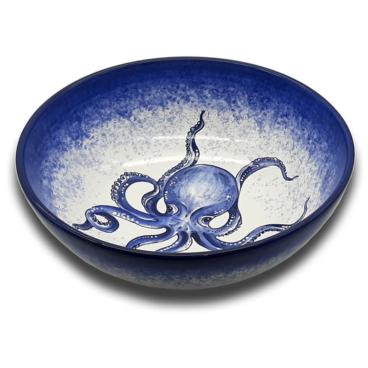 Blue Octopus Salad Bowl